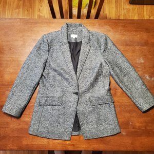 Ann Taylor Loft Heather Gray Blazer - Size 12 - 3/4 length sleeves